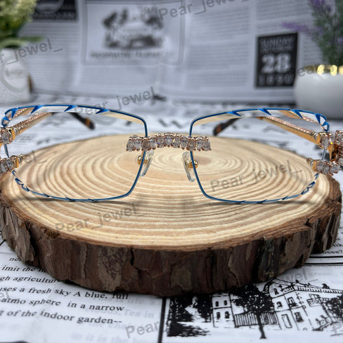Luxury Photocromic Iced Out VVS Pear Cut Moissanite Diamond Premium Eyewear Sunglasses