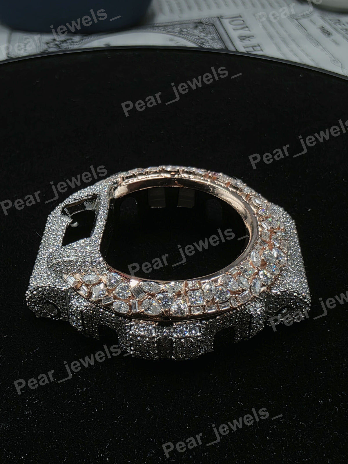 Iced Out VVS Moissanite Watch Bezel For 6900 Series