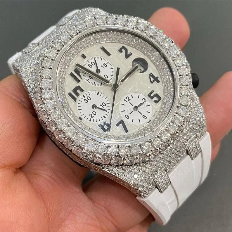 VVS Moissanite Diamond Iced Out Automatic Stainless Steel Watch