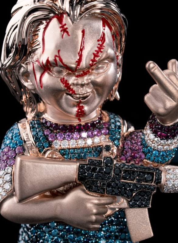 VVS Moissanite Braggao Horror Doll 925 Sterling Silver
