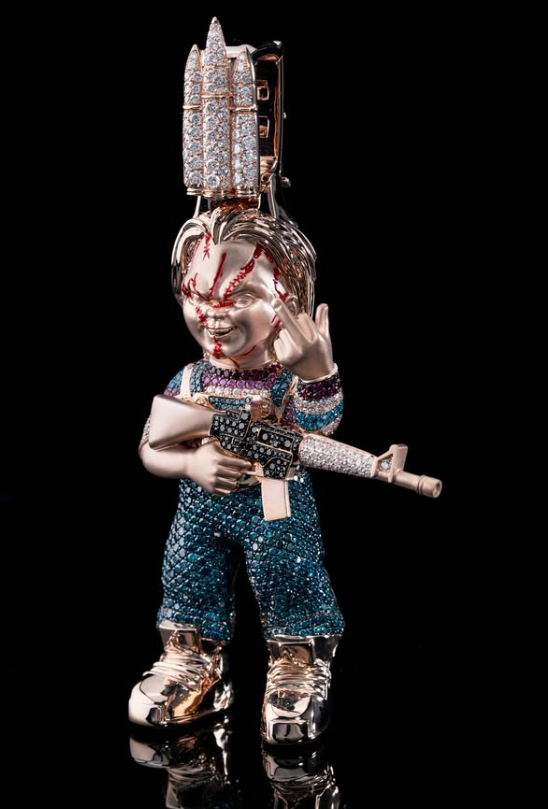 VVS Moissanite Braggao Horror Doll 925 Sterling Silver
