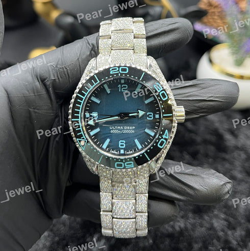 Iced Out VVS Moissanite Diamond Watch Stainless Steel watch