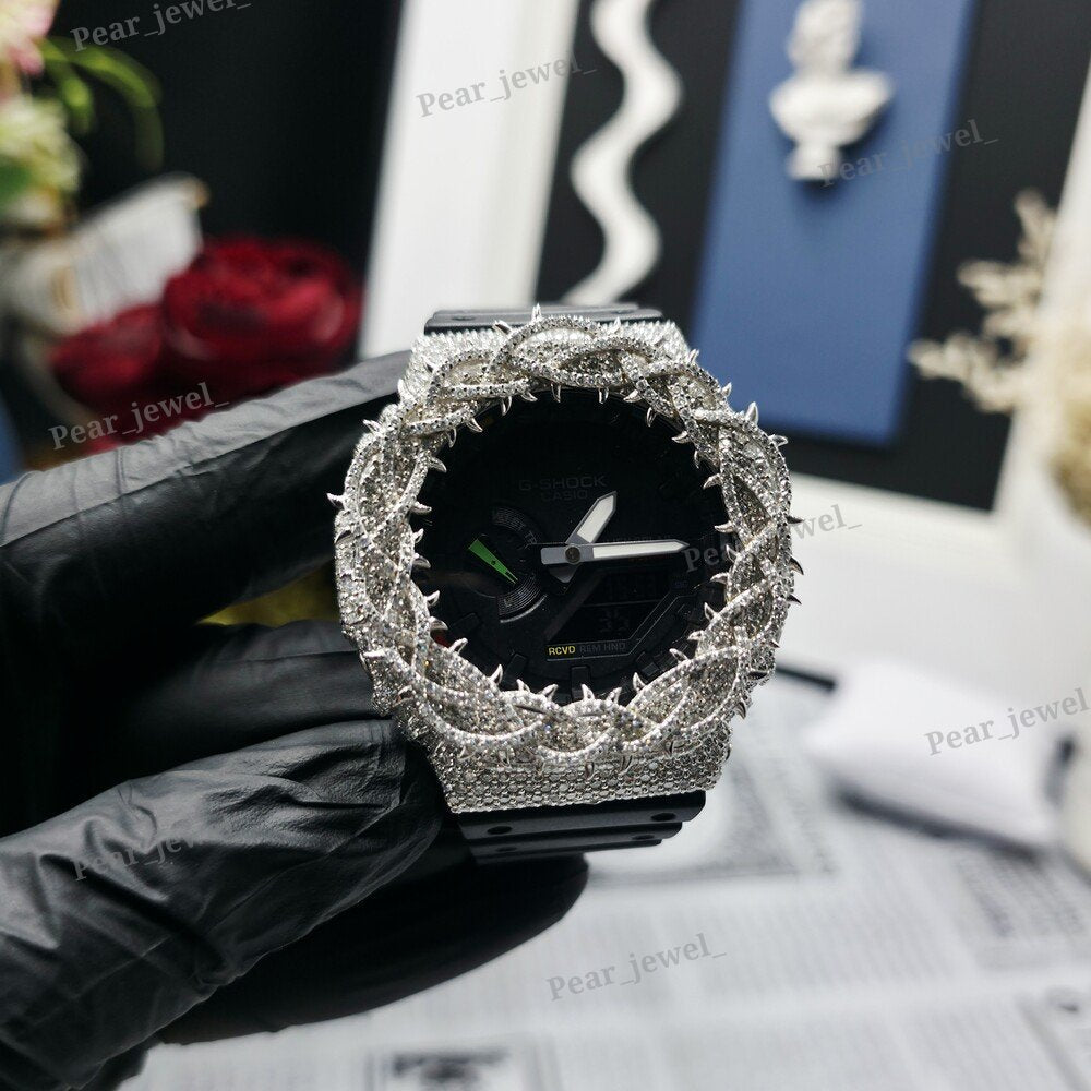 VVS Moissanite Diamond Thorne Round Bezel Iced Out Luxury Statement Watch