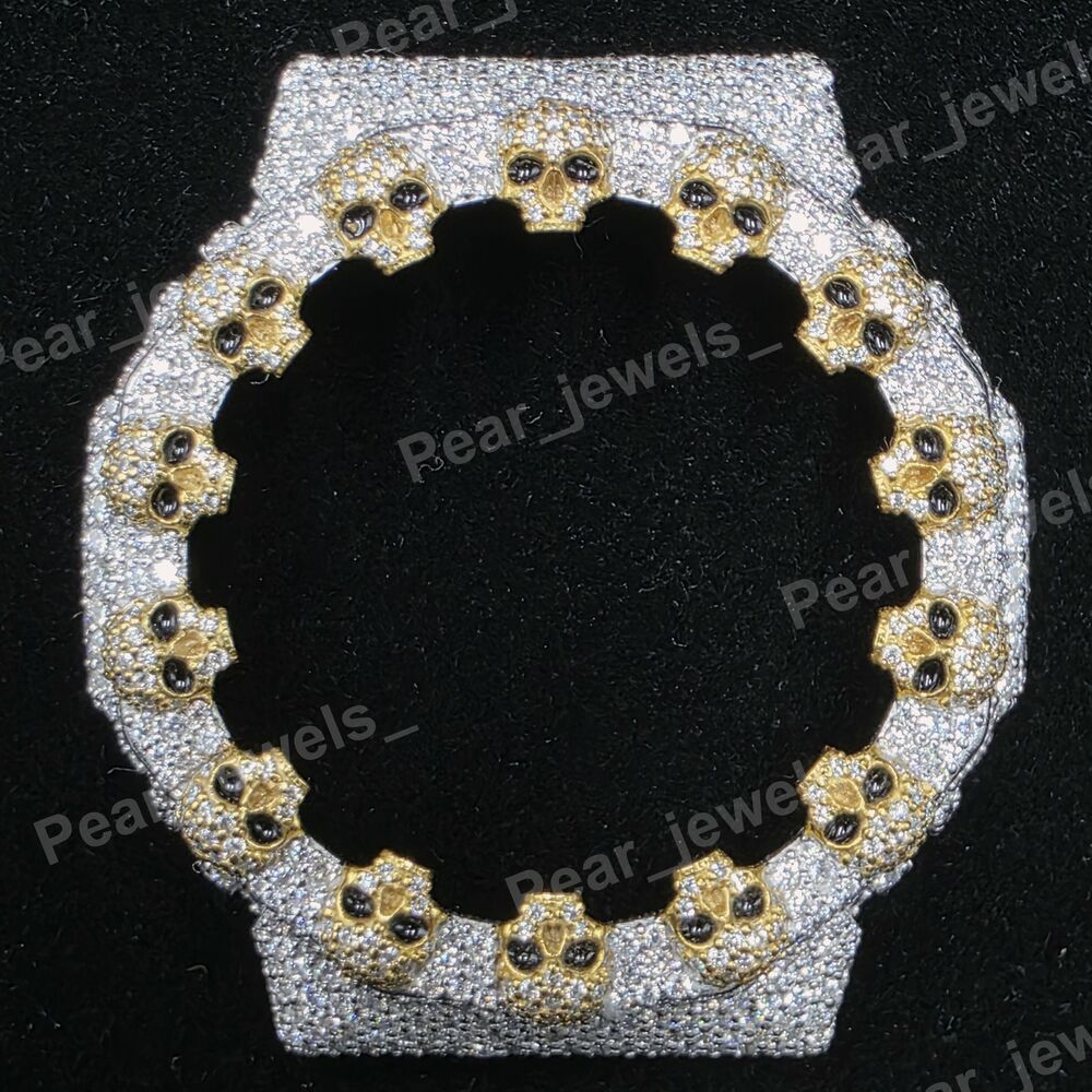 Skull Moissanite Diamond Iced Out Case Dial Bezel | 2100 Series Bezel