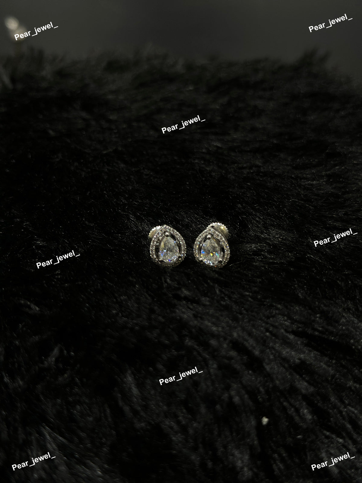 Pear Cut Solitaire Two In One Stud Earrings Iced Out Shine