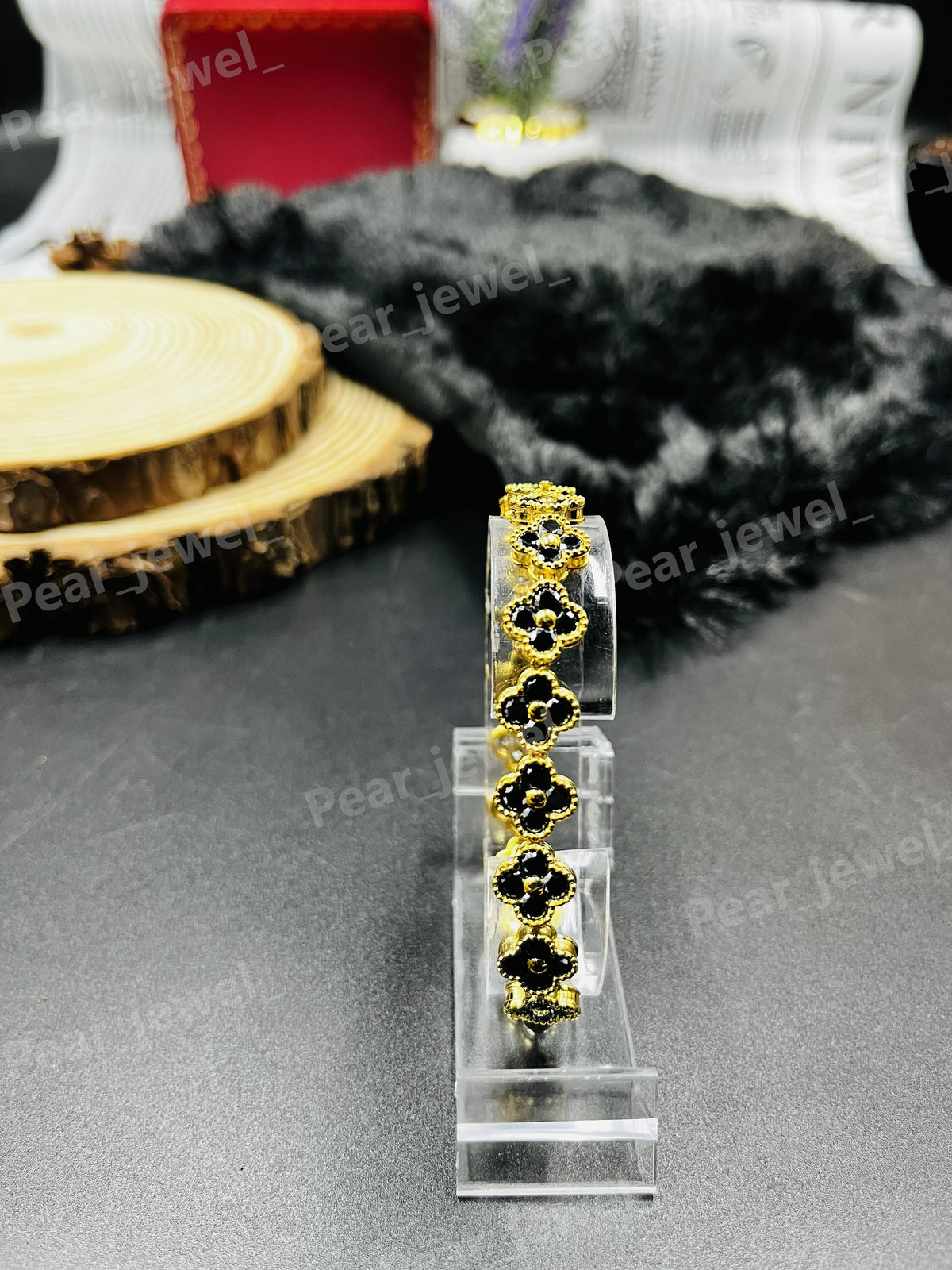 Iced Out 925 Silver Bracelet Black Stone Fine Bracelet