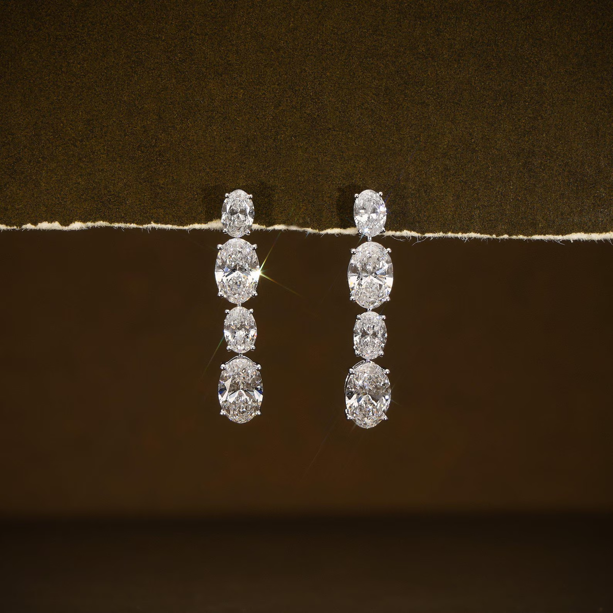 Oval Cut Moissanite Diamond Drop Earring 925 Silver Elegant Dangle Earring Luxury Women Gift