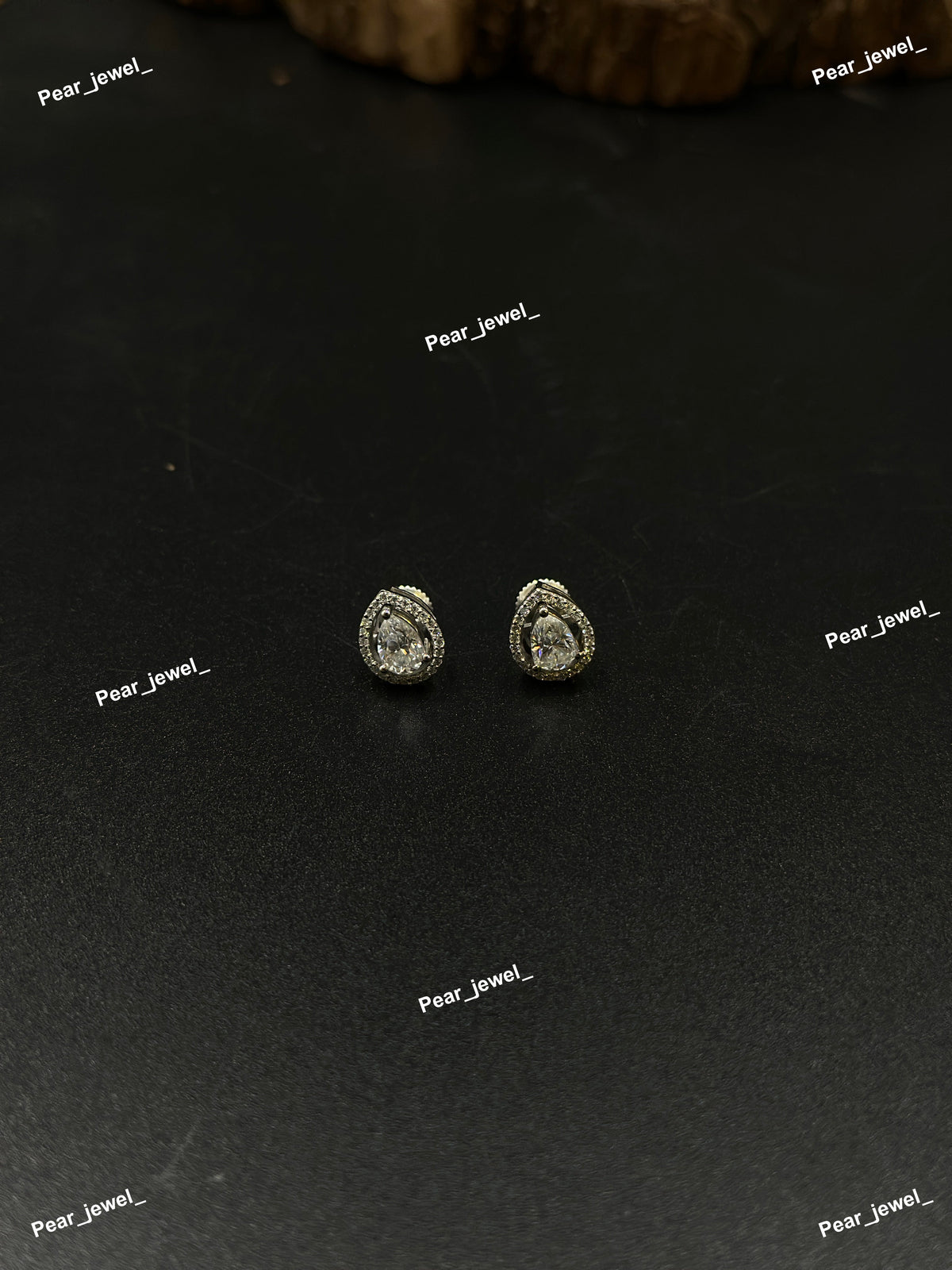 Pear Cut Solitaire Two In One Stud Earrings Iced Out Shine