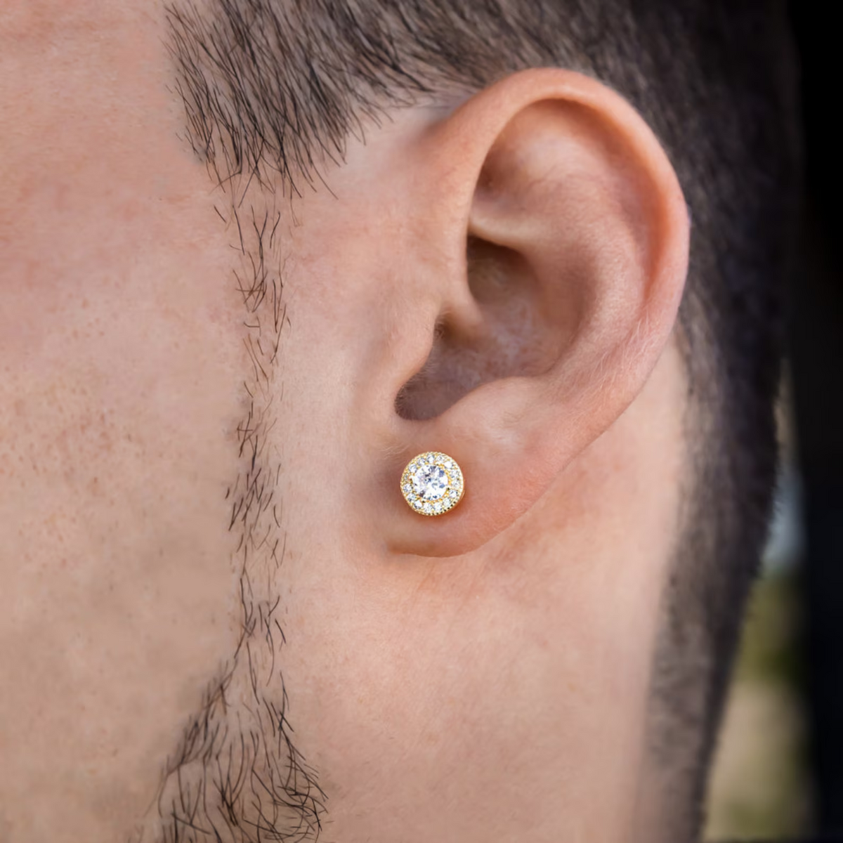 Moissanite Diamond Stud men's Earring 925 Silver Classic Stud For Men