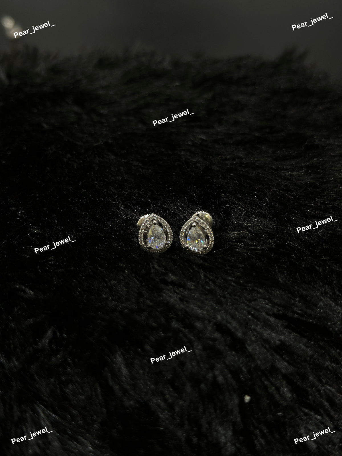 Pear Cut Solitaire Two In One Stud Earrings Iced Out Shine