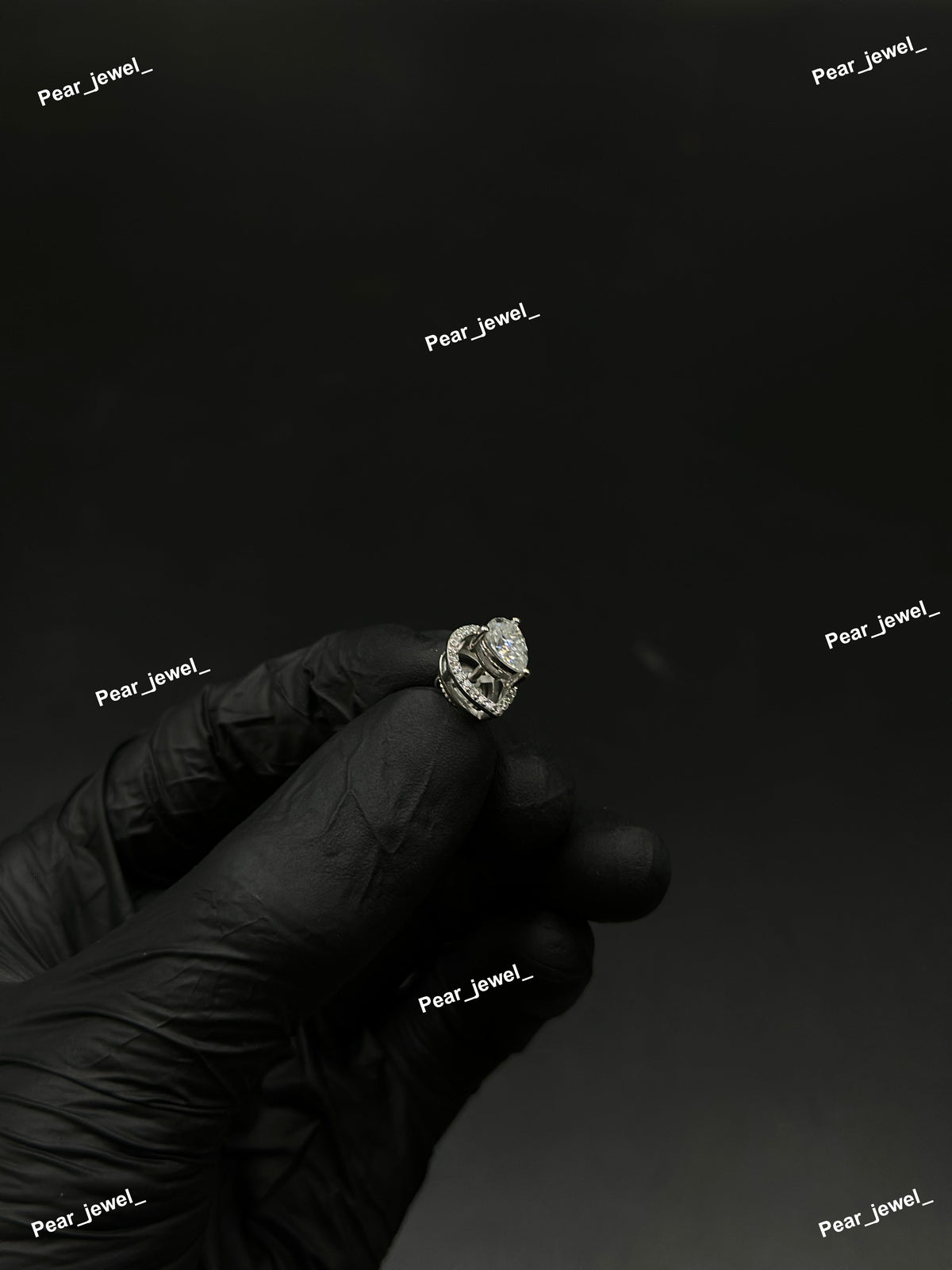 Pear Cut Solitaire Two In One Stud Earrings Iced Out Shine
