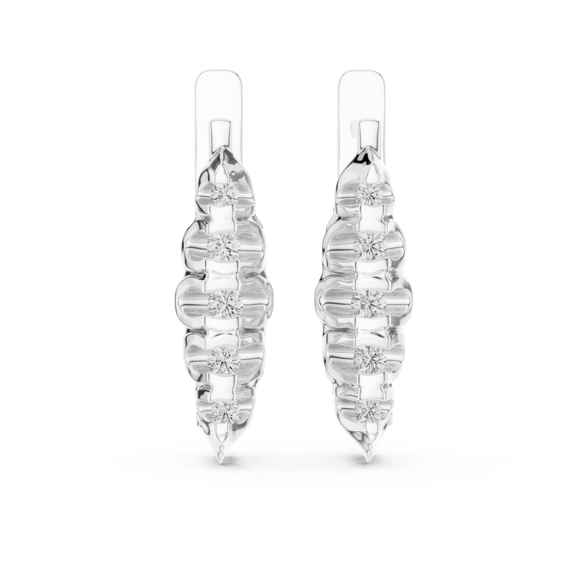 925 Sterling Silver With Moissanite Diamond Drop Earrings