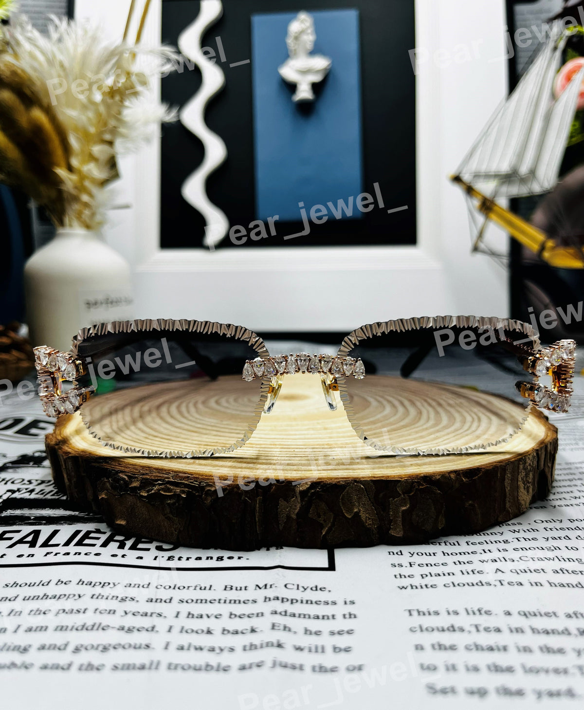 Iced Out Premium Moissanite Diamond Grediant Glasses Hip Hop Unisex Wear Sunglasses