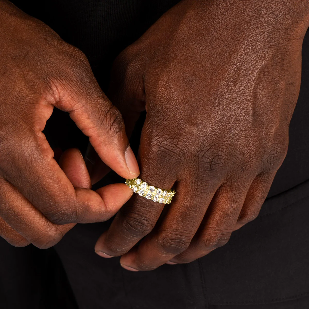 Iced Out 925 Silver VVS Moissanite Ring For Party Wear