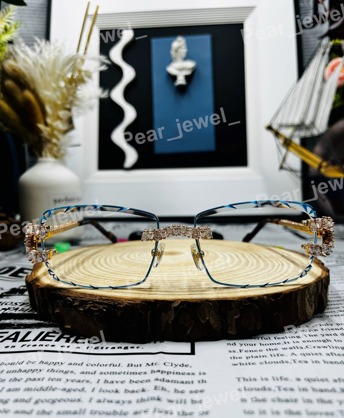Pear Cut Moissanite Diamond Iced Out Photochromic Glasses grediant Hip Hop Luxury Statement Sunglasses Unisex wear