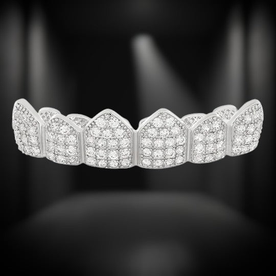 925 Sterling Silver VVS Moissanite Diamond Grillz For Unisex