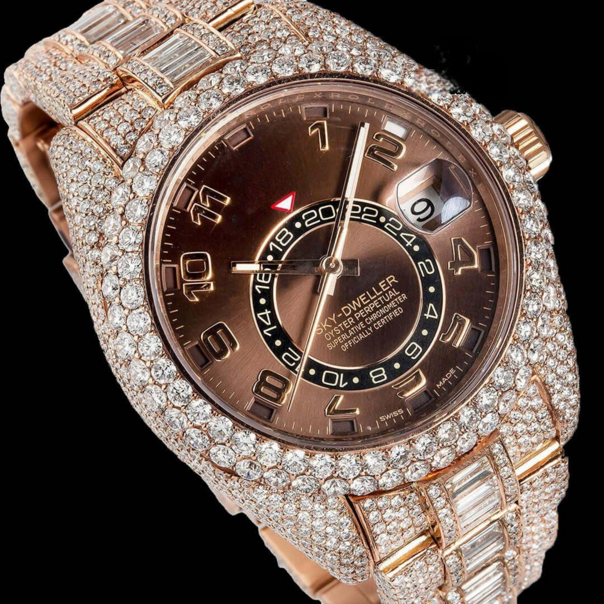 Bust Down Iced Out Stainless Steel VVS Moissanite Diamond Watch