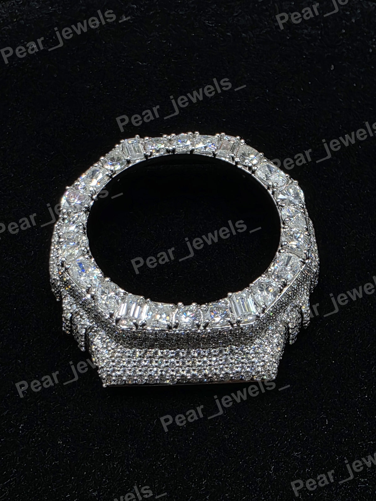 Iced Out VVS Multi Cut Moissanite Diamond Luxury Dial Bezel