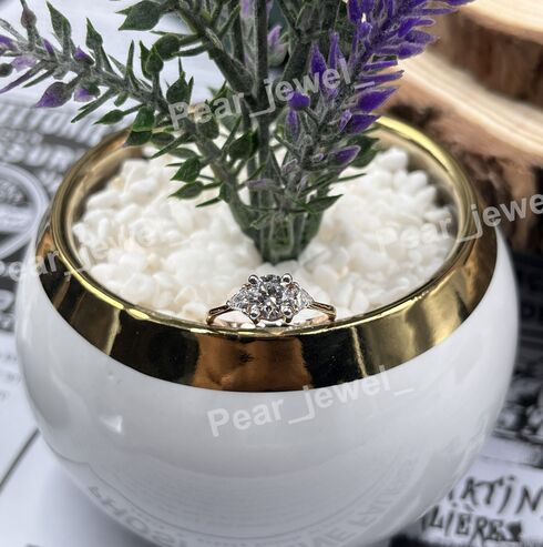 Iced Out 925 Sterling Silver With VVS Moissanite Diamond Engagement Ring