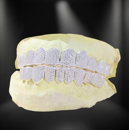925 Silver Iced Out Moissanite Diamond Hip Hop Grillz