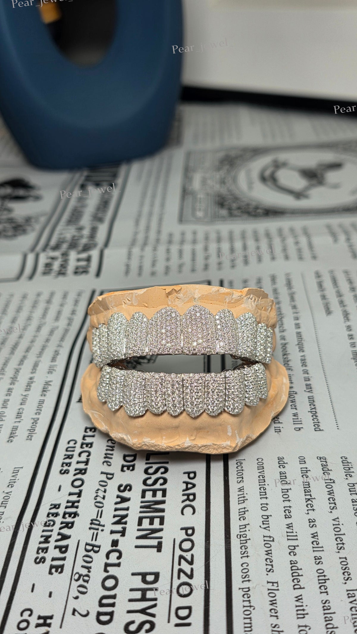 Iced Out Grillz Moissanite Diamond Hip Hop Teeth Jewelry 925 Silver Luxury Full Set Mouth Caps
