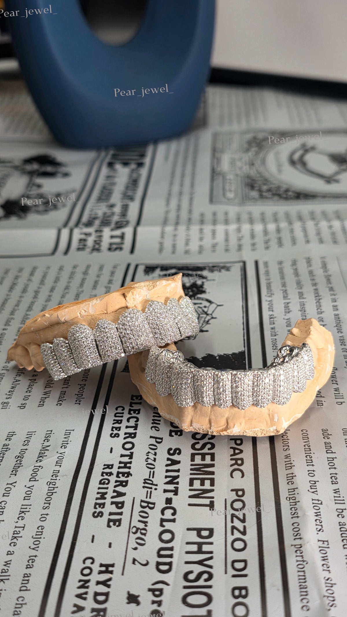 Iced Out Grillz Moissanite Diamond Hip Hop Teeth Jewelry 925 Silver Luxury Full Set Mouth Caps