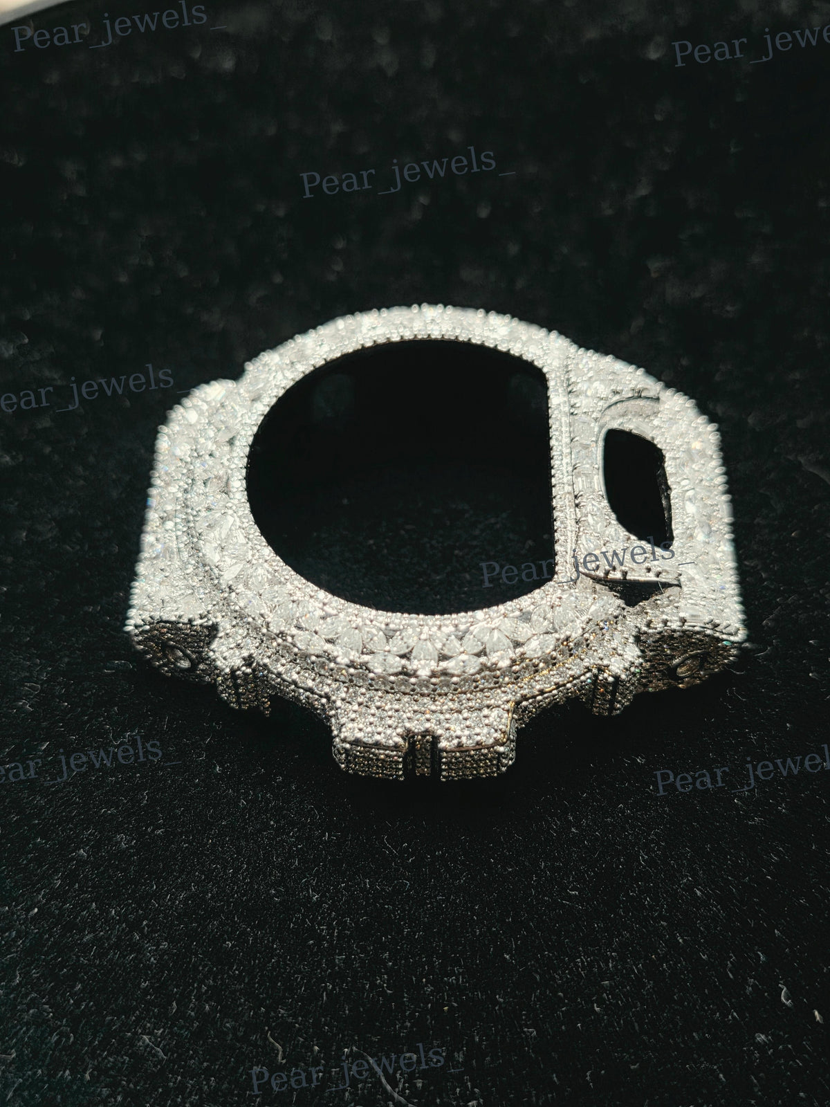 VVS Round Cut Moissanite Diamond Hip Hop Luxury Statement 6900 Series Watch Case Dial Bezel