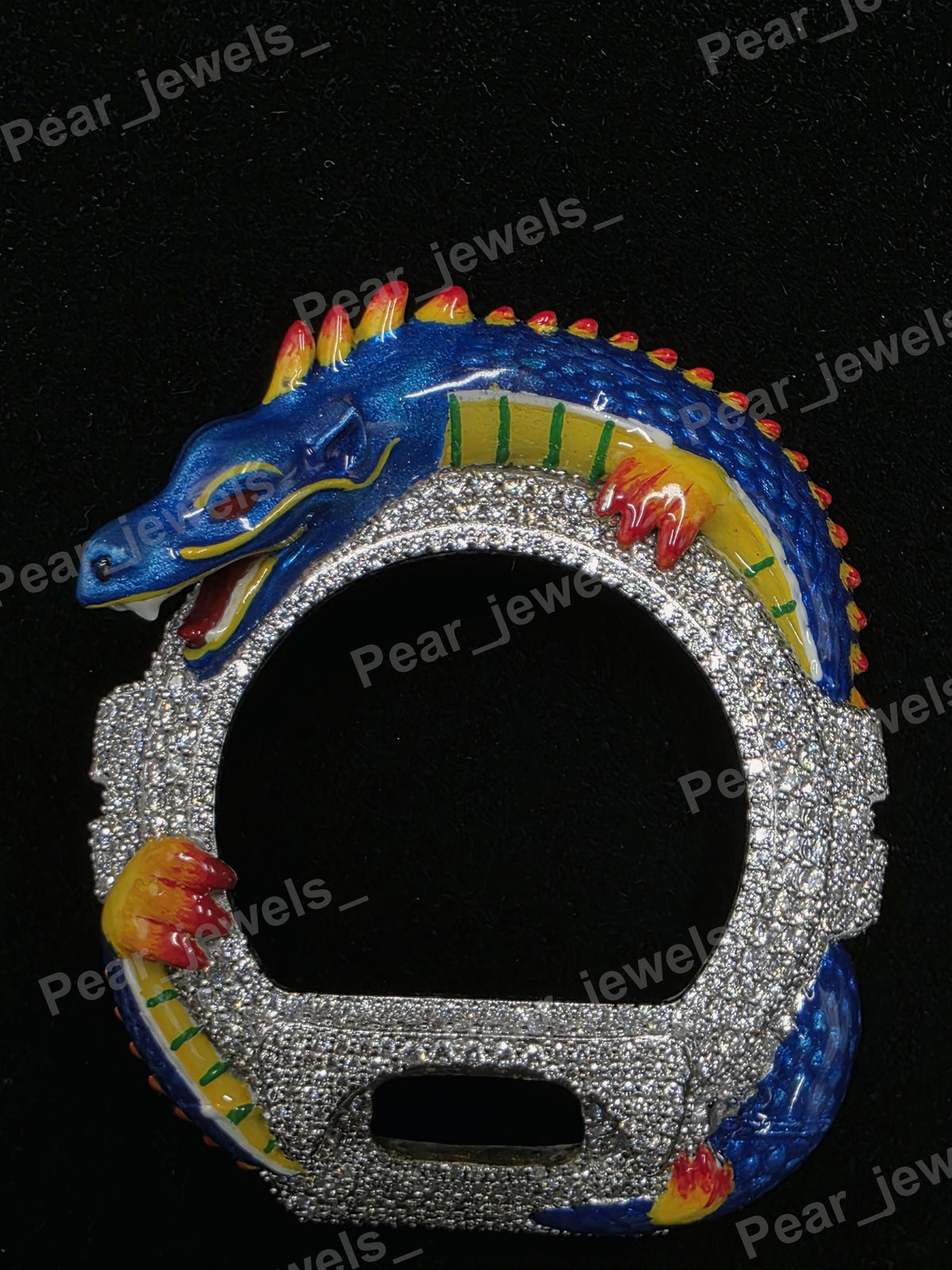 Iced Out Unique Dragon Design VVS Moissanite Case Dial Bezel For 6900 Series