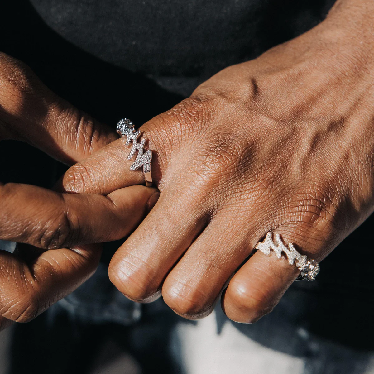 Iced Out Skull Moissanite Diamond Ring 925 Silver Ring