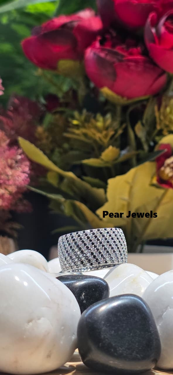 VVS Moissanite Diamond Engagement Band In 925 Silver For Men