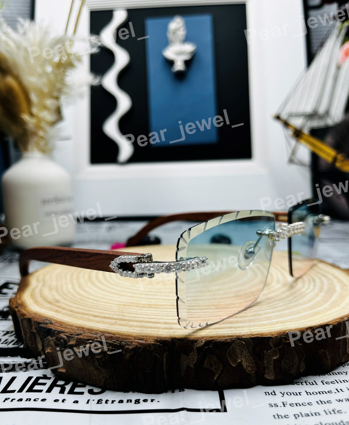 Moissanutr Diamond Luxury Glasses Hip Hop Luxury Statement Sunglasses Party Wear