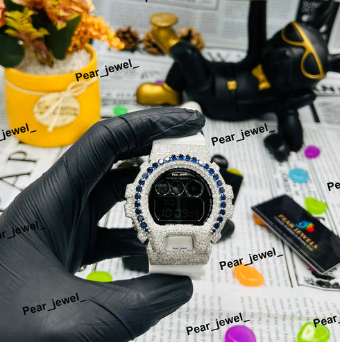 Luxury Digital Watch Iced Out Moissanite Diamond Wrist Watch