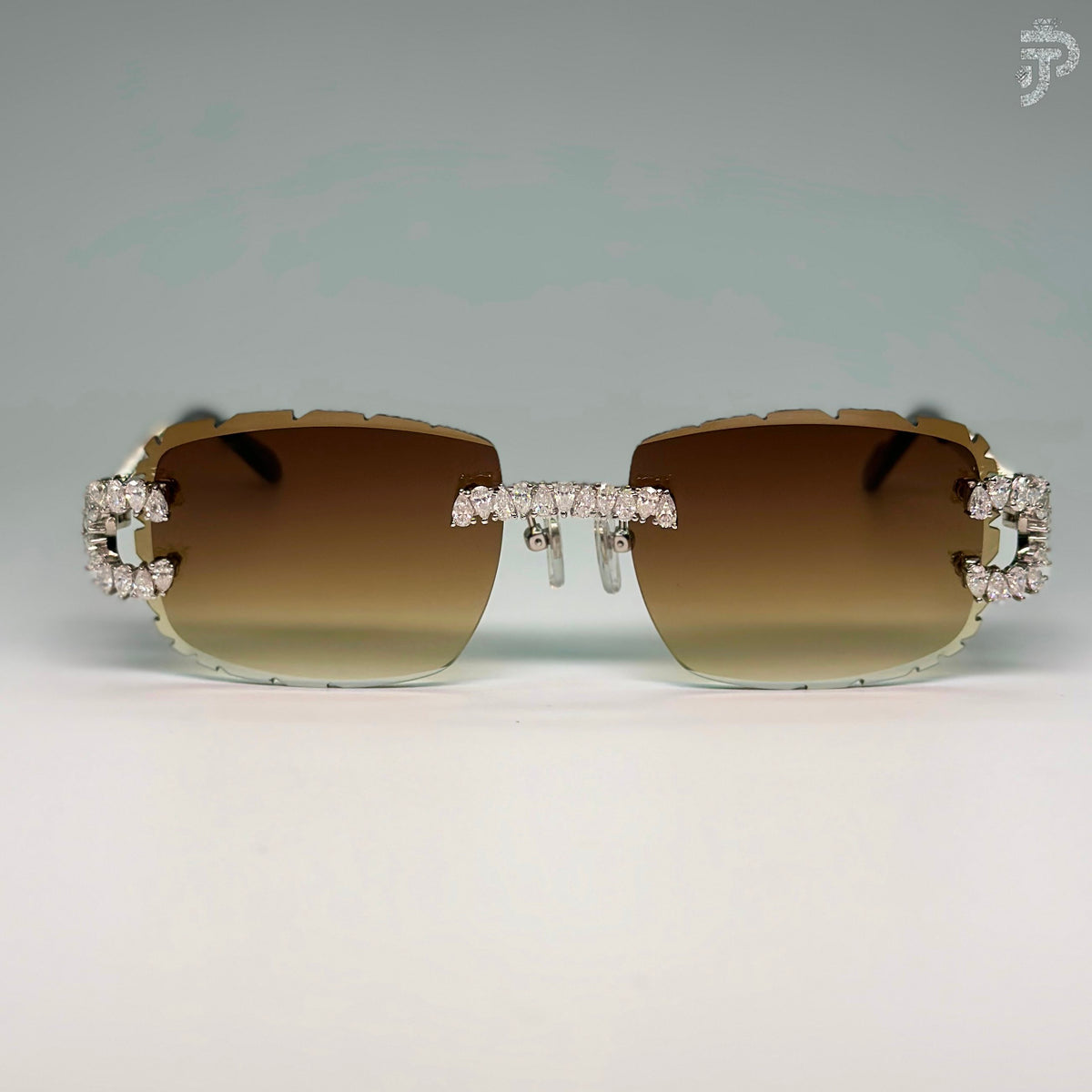 Luxury Diamond Sunglasses In VVS Pear Cut Stone For Party Wear