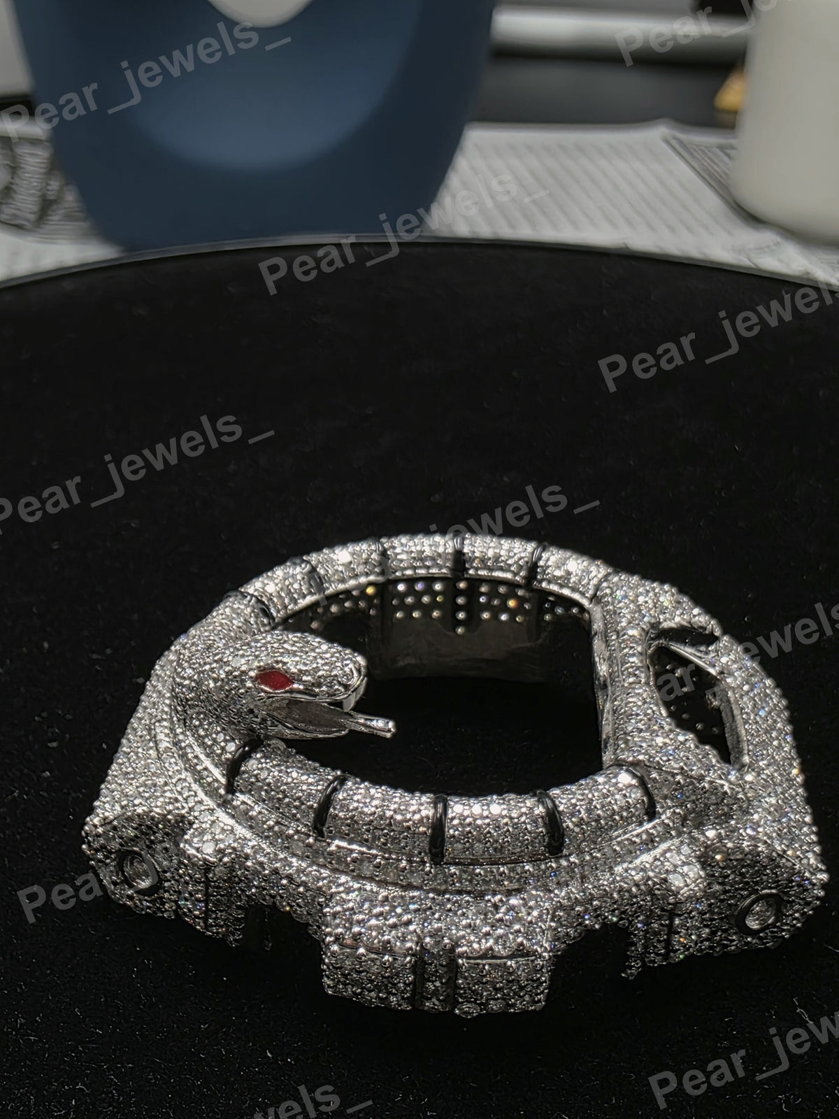 Luxury Snake Design Iced Out Hip Hop VVS Moissanite Dial 6900 Series Bezel