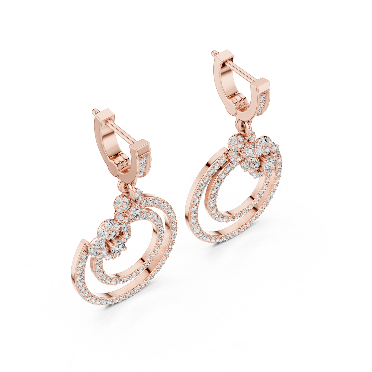 925 Silver with Moissaniteb Diamond Drop Elegant Earring