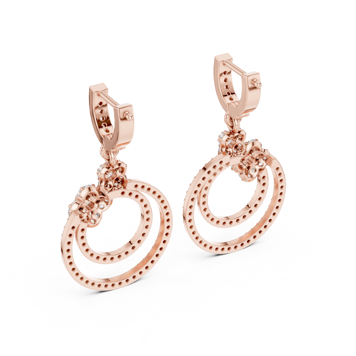 925 Silver with Moissaniteb Diamond Drop Elegant Earring