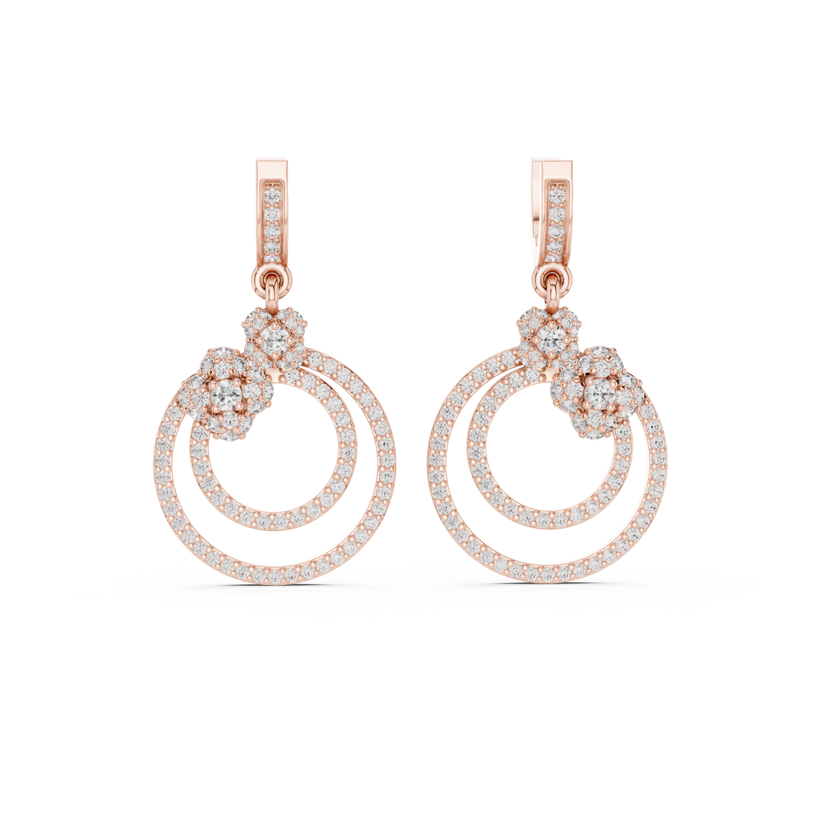 925 Silver with Moissaniteb Diamond Drop Elegant Earring