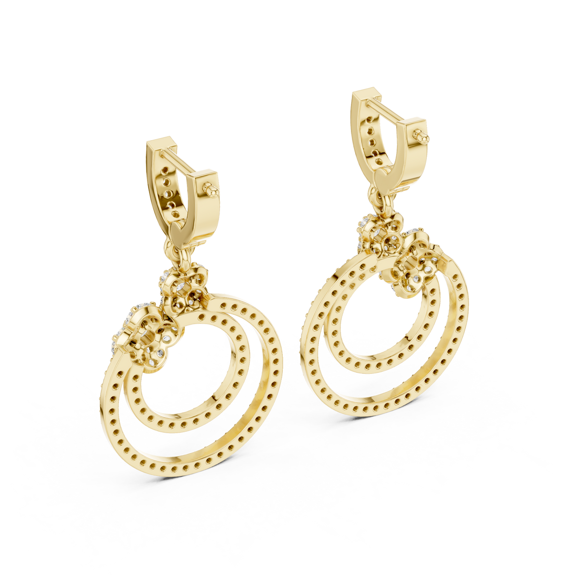 925 Silver with Moissaniteb Diamond Drop Elegant Earring