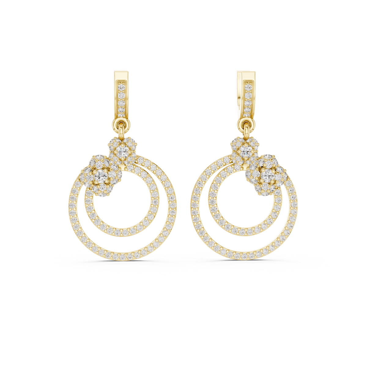 925 Silver with Moissaniteb Diamond Drop Elegant Earring