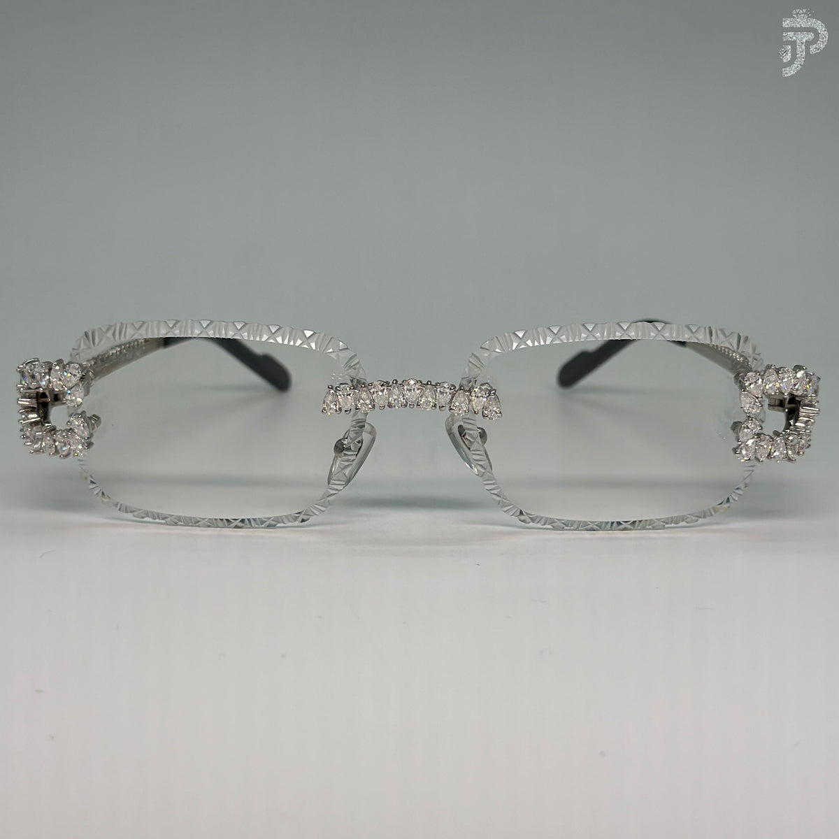 Iced Out Pear Cut Diamond Glasses For Unique Cut White Color Glasses