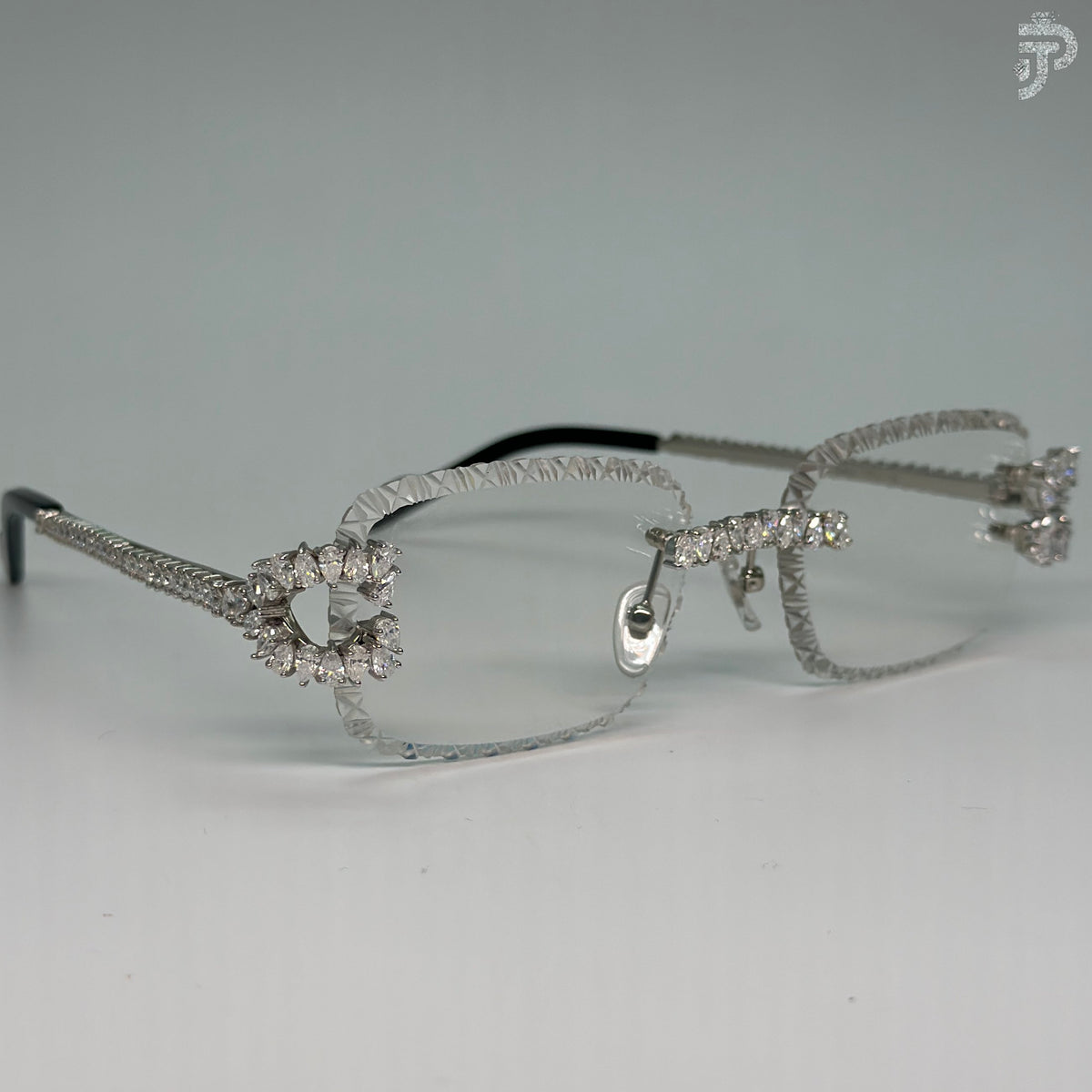 Iced Out Pear Cut Diamond Glasses For Unique Cut White Color Glasses