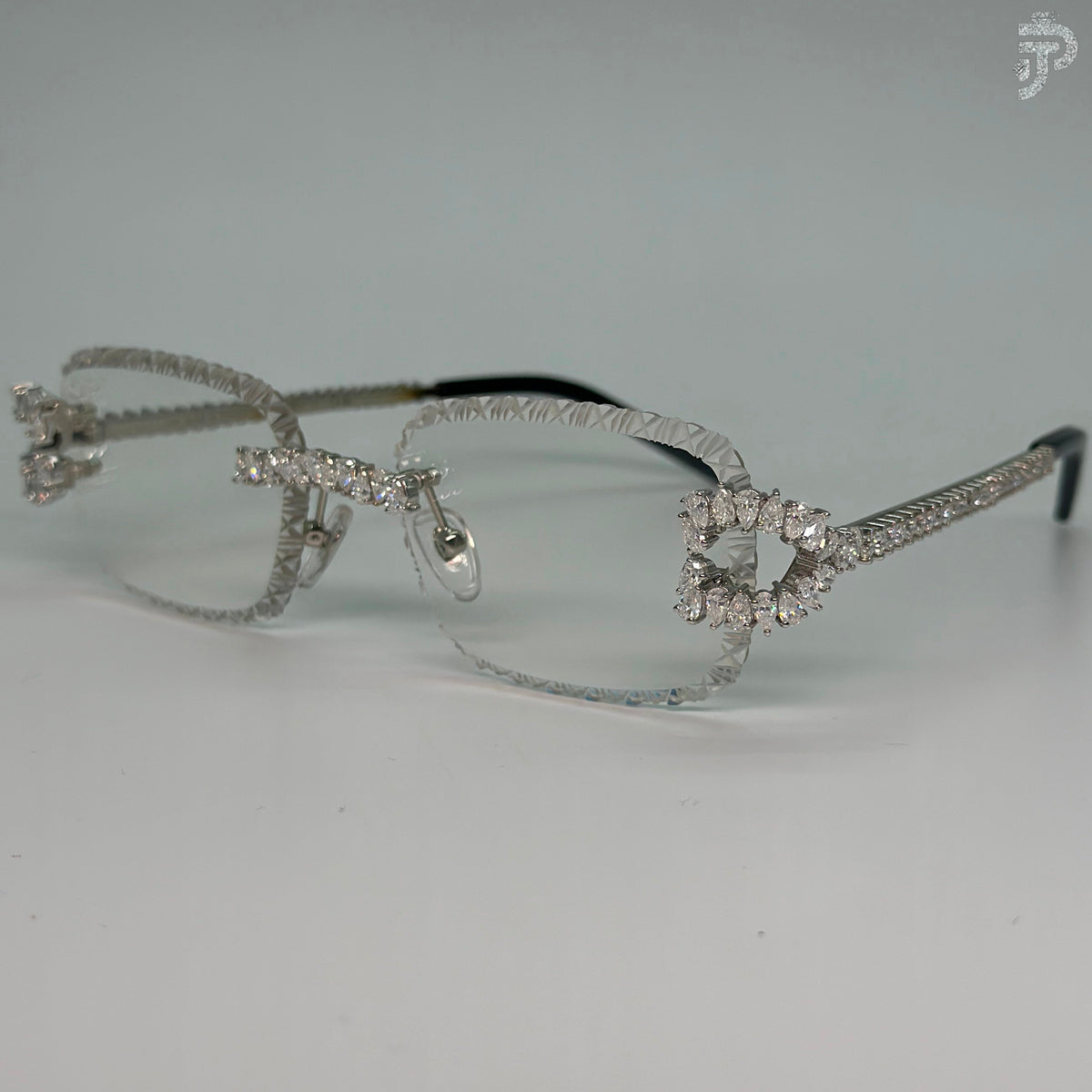 Iced Out Pear Cut Diamond Glasses For Unique Cut White Color Glasses