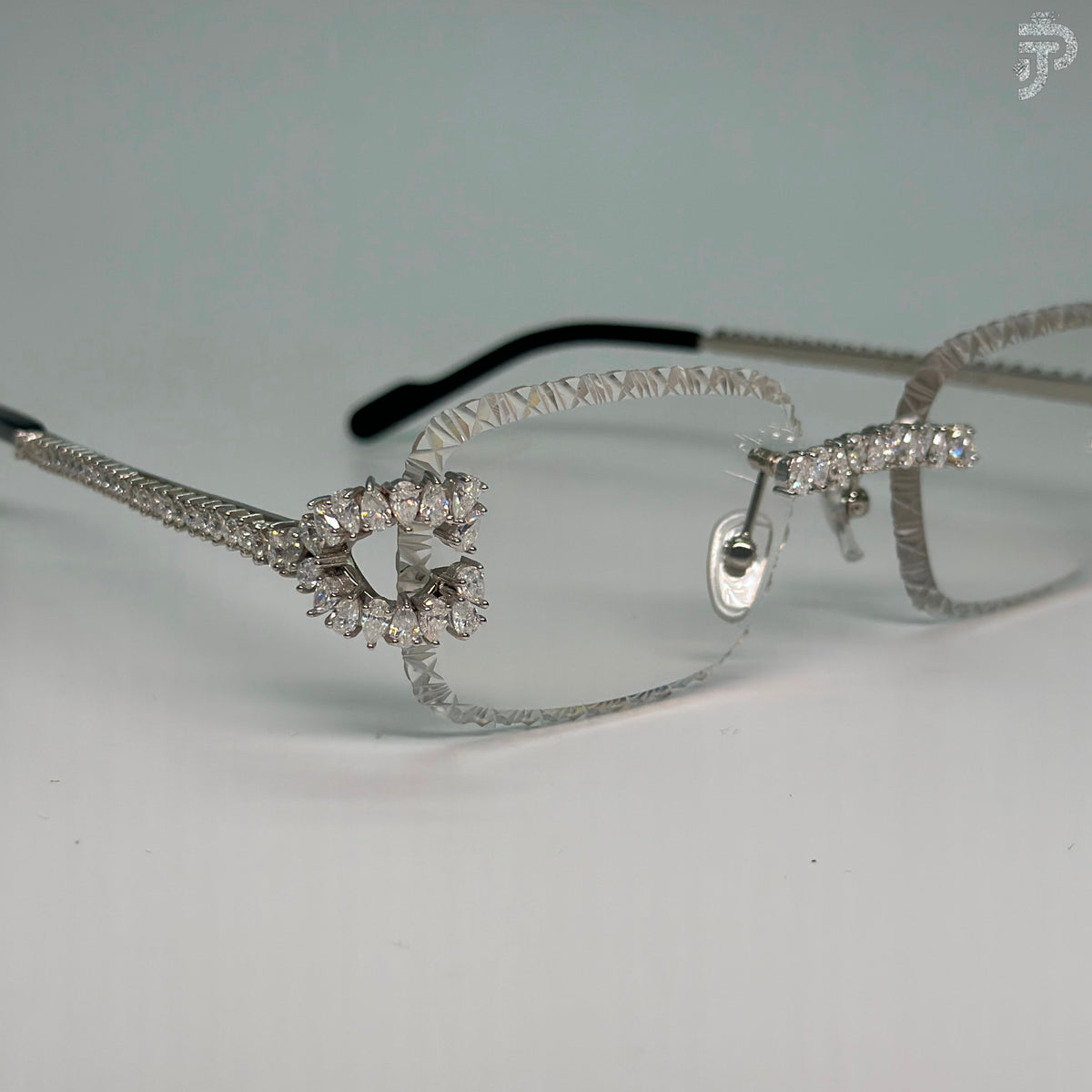 Iced Out Pear Cut Diamond Glasses For Unique Cut White Color Glasses