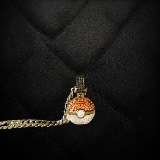 HipHop Silver VVS Moissanite Poke Ball Pendant For Unisex