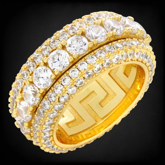 Iced Out 925 Silver Ring With Moissanite Diamond