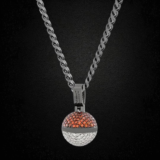 HipHop Silver VVS Moissanite Poke Ball Pendant For Unisex