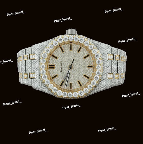 Iced Out Stainless Steel Fully Moissanite Diamond Watch