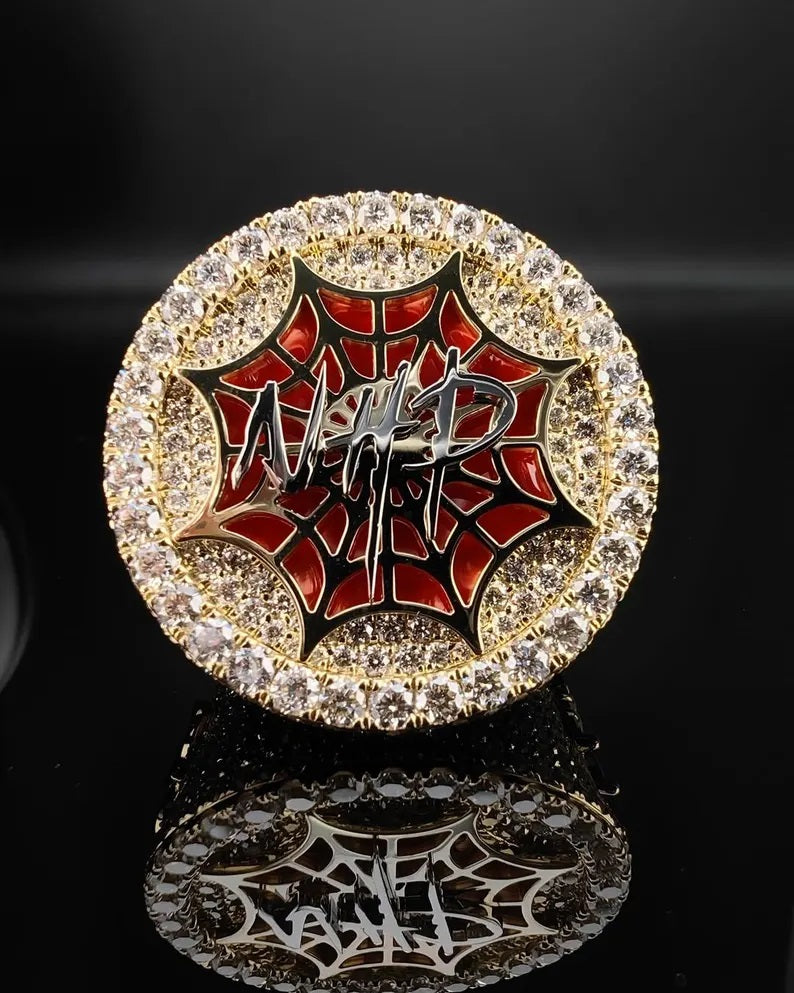 Iced Out Custom Ring 925 Sterling Silver With Moissanite Diamond