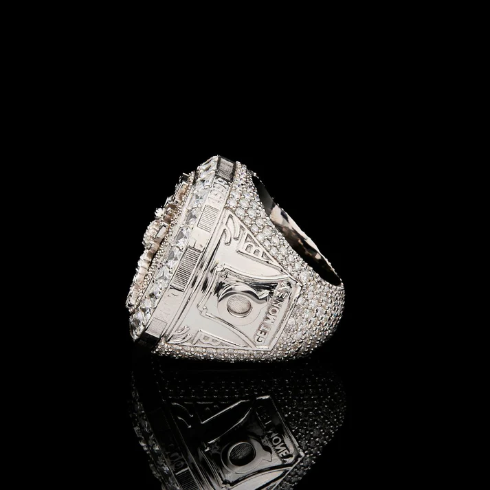 Iced Out VVS Moissanite Diamond look Round Look With Silver Luxury HipHop Ring