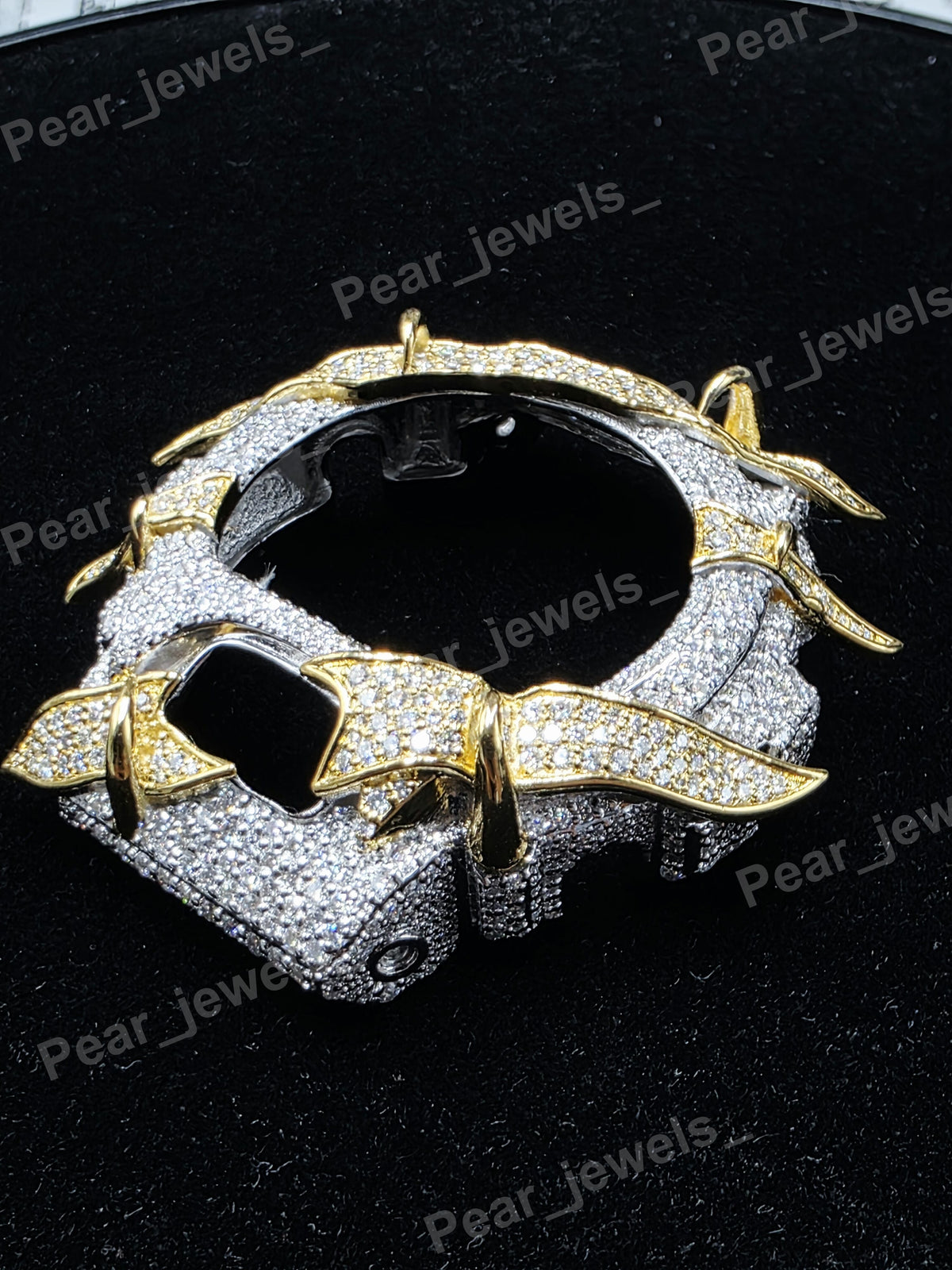 VVS Moissanite Diamond Iced Iut Hip Hop Statement Case Dial Bezel In 6900 Series